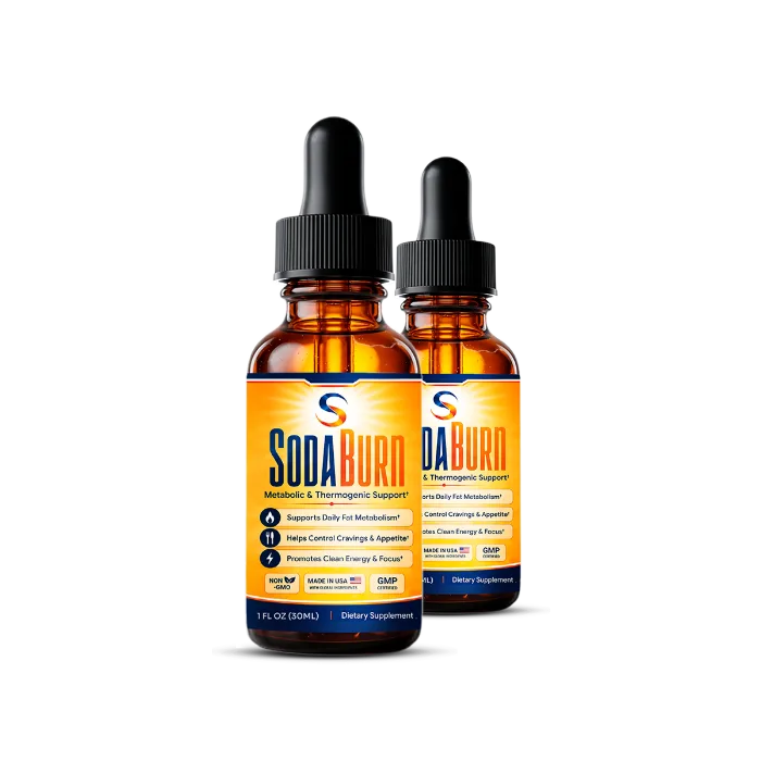 Two bottles of SodaBurn, 1 fl oz each